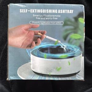 Self-Extinguishing Ashtray with Batteries included